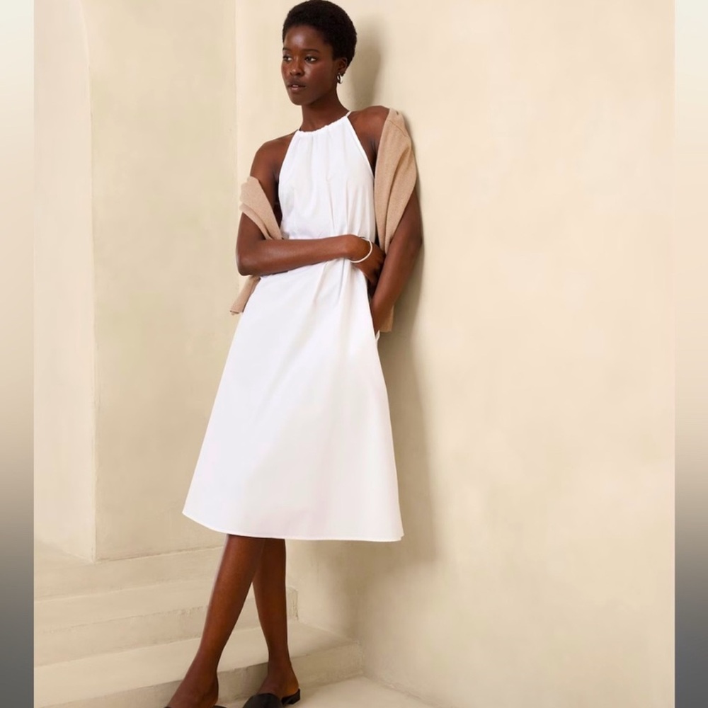 Banana Republic White Midi Dress